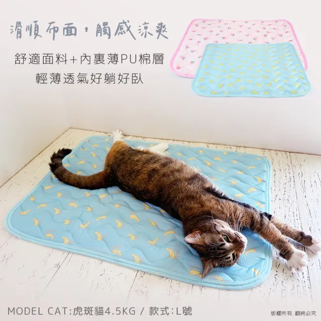 【貓本屋】涼感降溫冰絲寵物涼墊(M號/60x49cm)