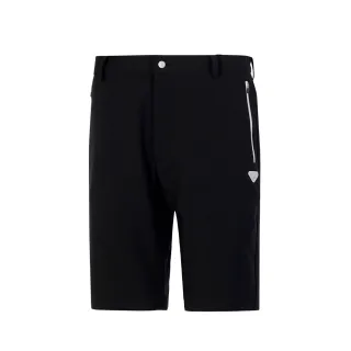 【Munsingwear】企鵝牌 男款黑色時尚對比色剪接高機能彈性防曬短褲 MGTL8504