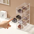 【Dagebeno荷生活】加厚抽屜設計可疊加桌面眼鏡盒 高透加厚墨鏡收納展覽盒(2入)