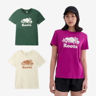 【Roots】Roots 女款-經典海狸LOGO短袖上衣(多色可選)