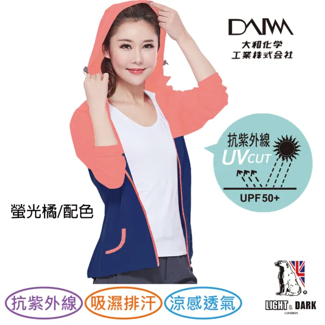【LIGHT&DARK】凉感-抗UV-日本大和-女款機能防護外套(吸濕排汗)