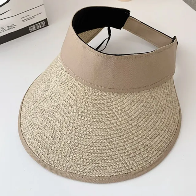 【SeasonsBikini】春夏百搭防曬編織草帽(草帽摺疊空頂)