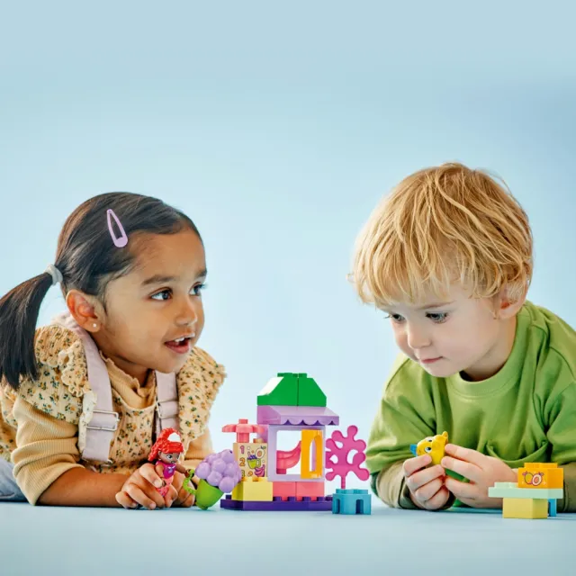 【LEGO 樂高】得寶系列 10420 愛麗兒和小比目魚的咖啡攤(小美人魚 學齡前玩具 禮物 DIY積木)