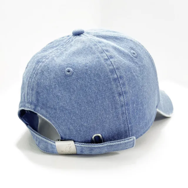 【KANGOL】DENIM 水洗刷破棒球帽(藍色)