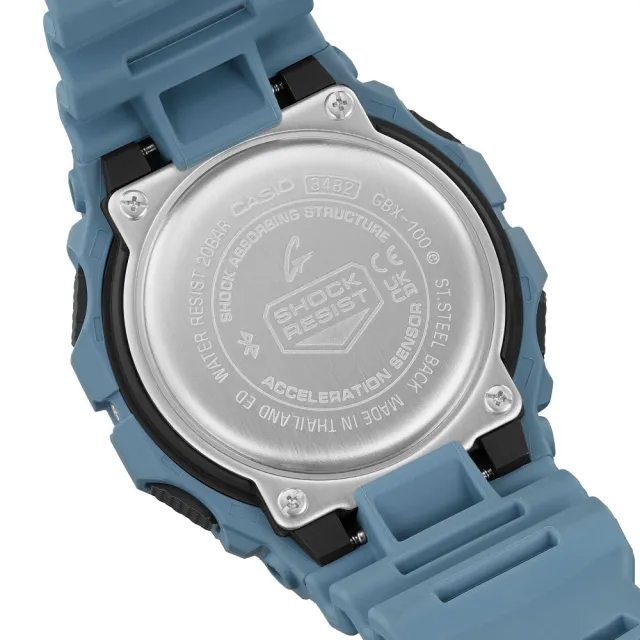 【CASIO 卡西歐】G-SHOCK潮汐月相電子錶(GBX-100-2A)