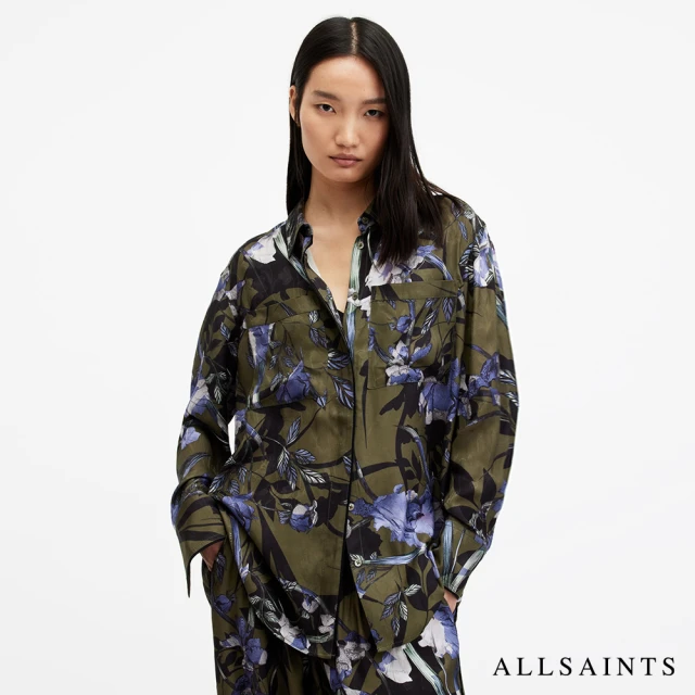 ALLSAINTS EVE BATU 人造絲寬鬆印花襯衫 W010PA(舒適版型)