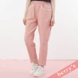 【betty’s 貝蒂思】腰鬆緊口袋印花休閒長褲(粉色)