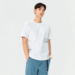 【LEVIS 官方旗艦】男女同款 側身LOGO短袖Tee / 190G舒適面料 熱賣單品 000S3-0001