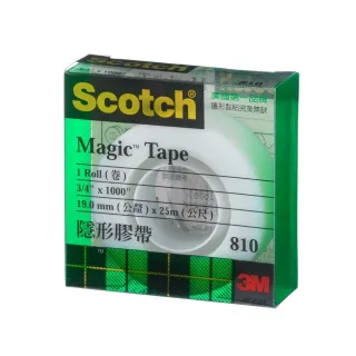 【3M】810-LM Scotch隱形膠帶 19mmx25M 透明盒