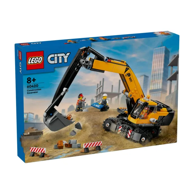 【LEGO 樂高】城市系列 60420 工程挖掘機(交通工具 STEM玩具 禮物)