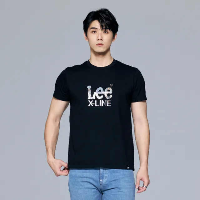 【Lee】男裝 短袖T恤 / 胸前閃色 系列LOGO印花 共2色 標準版型(LB302011K11 / LB302011K14)