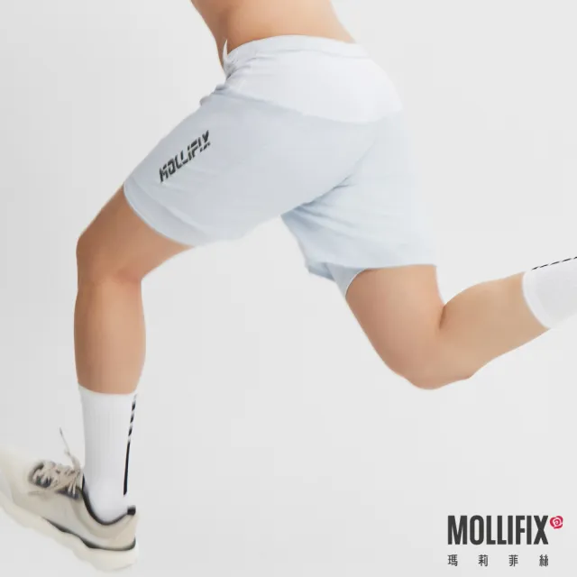 【Mollifix 瑪莉菲絲】MEN_360°口袋雙層運動短褲瑜珈褲、短褲、瑜珈服(3色任選)
