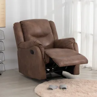 【IDEA】威諾手動三段式鬆軟包覆搖椅單人沙發/布沙發/休閒躺椅/美甲椅(加寬坐墊)