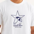 【Arnold Palmer 雨傘】中性款-胸前五角星LOGO刺繡T恤(白色)
