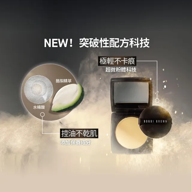 【Bobbi Brown 芭比波朗】輕隱毛孔柔焦蜜粉餅(品牌首創水楊酸蜜粉餅 控油柔焦隱毛孔)