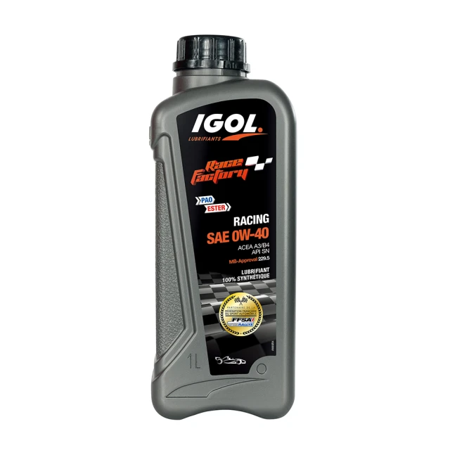【IGOL法國原裝進口機油】RACE FACTORY RACING 0W-40 全合成酯類  四輪汽車引擎機油(整箱1LX12入)