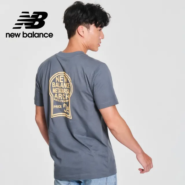 【NEW BALANCE】NB 特殊印刷插圖短袖上衣_男性_深灰色_MT41913GT(美版 版型偏大)