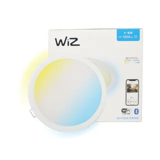 【Philips 飛利浦】6入組 LED WiZ 17W 全電壓 APP手機控制 調光調色 智慧照明 15cm崁燈