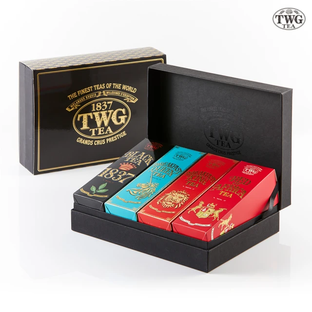 TWG Tea 時尚茶罐四入禮盒組 1837紅茶+皇后早餐茶+國王早餐茶+非洲南非國寶茶