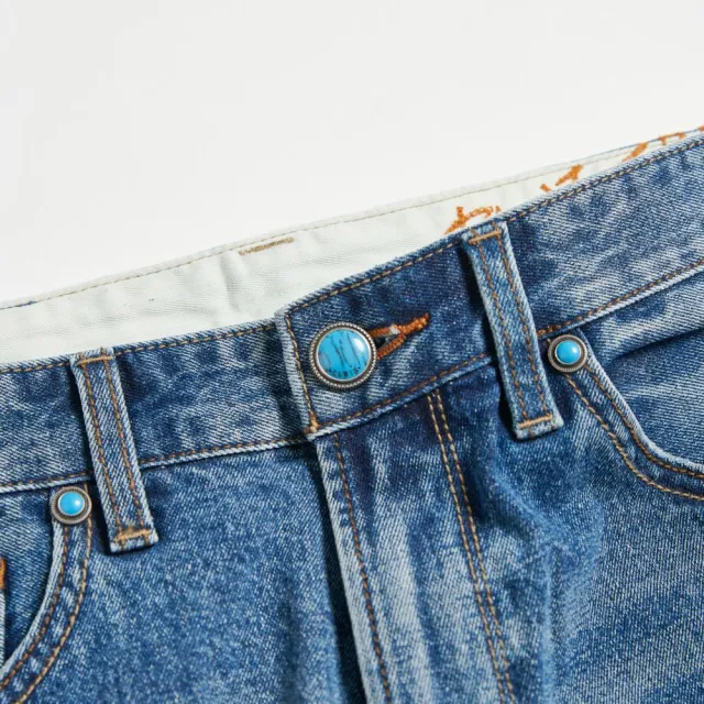 【EDWIN】男裝 BLUE TRIP系列 刷破丹寧中直筒牛仔褲(拔洗藍)