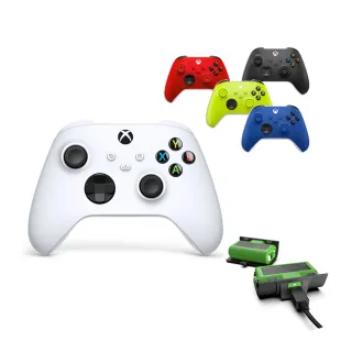 【Microsoft 微軟】XBOX原廠無線控制器手把+手把電池與充電套件(Series S/X PC 適用)