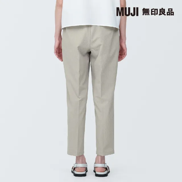 【MUJI 無印良品】女透氣彈性泡泡紗錐形褲(共4色)