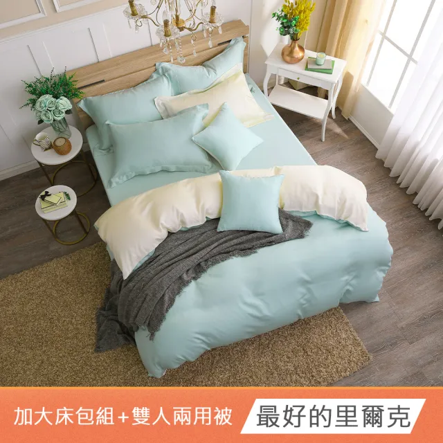 【HongYew 鴻宇】台灣製100%天絲 兩用被床包枕套組 加大 素色(多款 60支/300織)