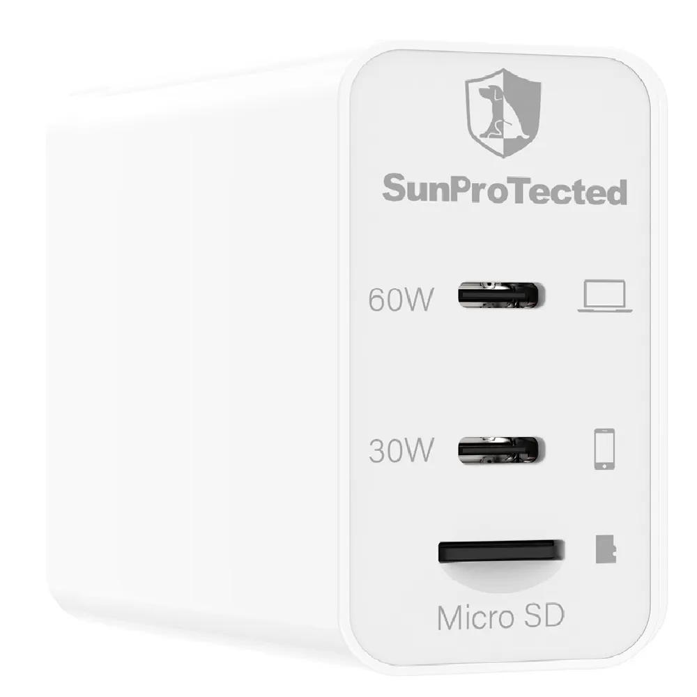 【SPT聖保德】60W氮化鎵 Type C USB-C回憶捕手MemCatcherCross特仕型(離線跨系統資料中心 加密備份快充器)