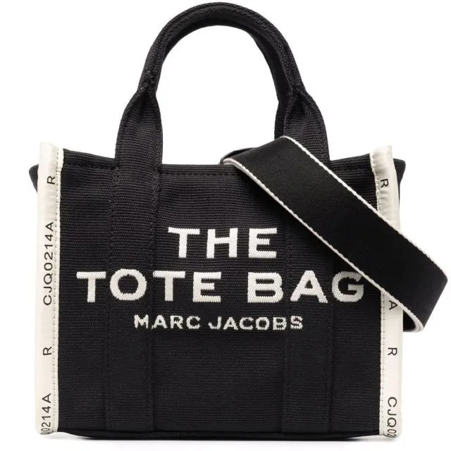 【MARC JACOBS 馬克賈伯】Traveler Tote 字母刺繡滾邊帆布兩用托特包(小款/4色任選)