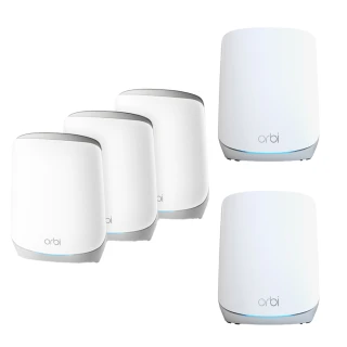 【NETGEAR】5入 ★ WiFi 6 三頻 AX5400 Mesh 1GHz 雙核 + 1GB RAM 路由器/分享器 (Orbi RBK763)