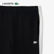 【LACOSTE】男裝-法國製 巴黎運動長褲(黑/白配色)