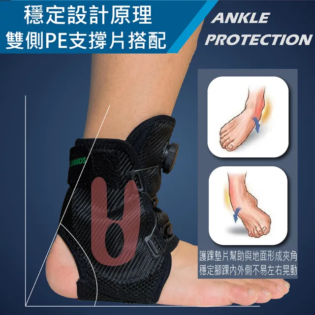 【康得適】旋鈕式護踝 腳踝穩定 1只入(CJ-9A02 專利旋鈕護踝 護腳踝 固定腳踝)