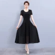 【Pure 衣櫃】氣質修身高腰連身裙洋裝(KD-8056)