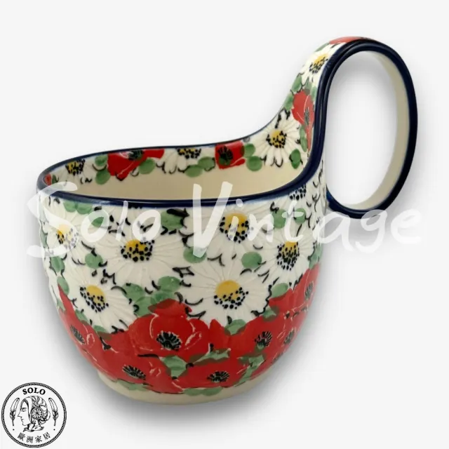 【SOLO 波蘭陶】波蘭製 CA 波蘭陶 400ML 手把碗 Q紅太后系列 CERAMIKA ARTYSTYCZNA