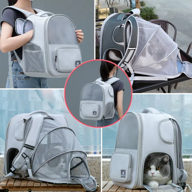 可擴展帳篷寵物雙肩包(多功能外出寵物背包 寵物窩 兩用後背包 手提包)