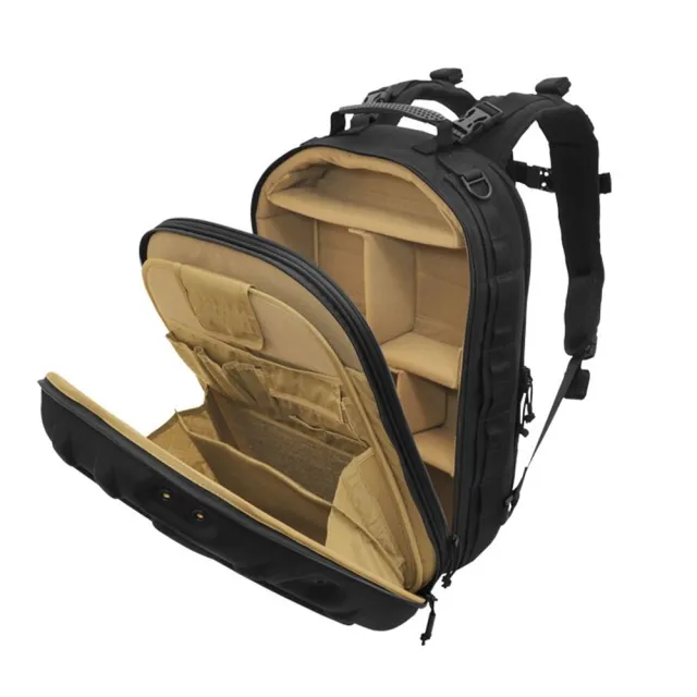 【Hazard 4】Pillbox Hardshell Backpack 戶外生存遊戲 硬殼雙肩後背槍包 BKP-PBX-BLK(公司貨-黑色)