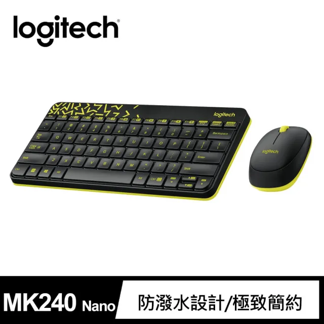 【Logitech 羅技】MK240 Nano 無線鍵鼠組