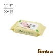 【Simba 小獅王辛巴官方直營】EDI超純水嬰兒柔濕巾組合包1箱(20抽X36包/加厚型/保濕配方)