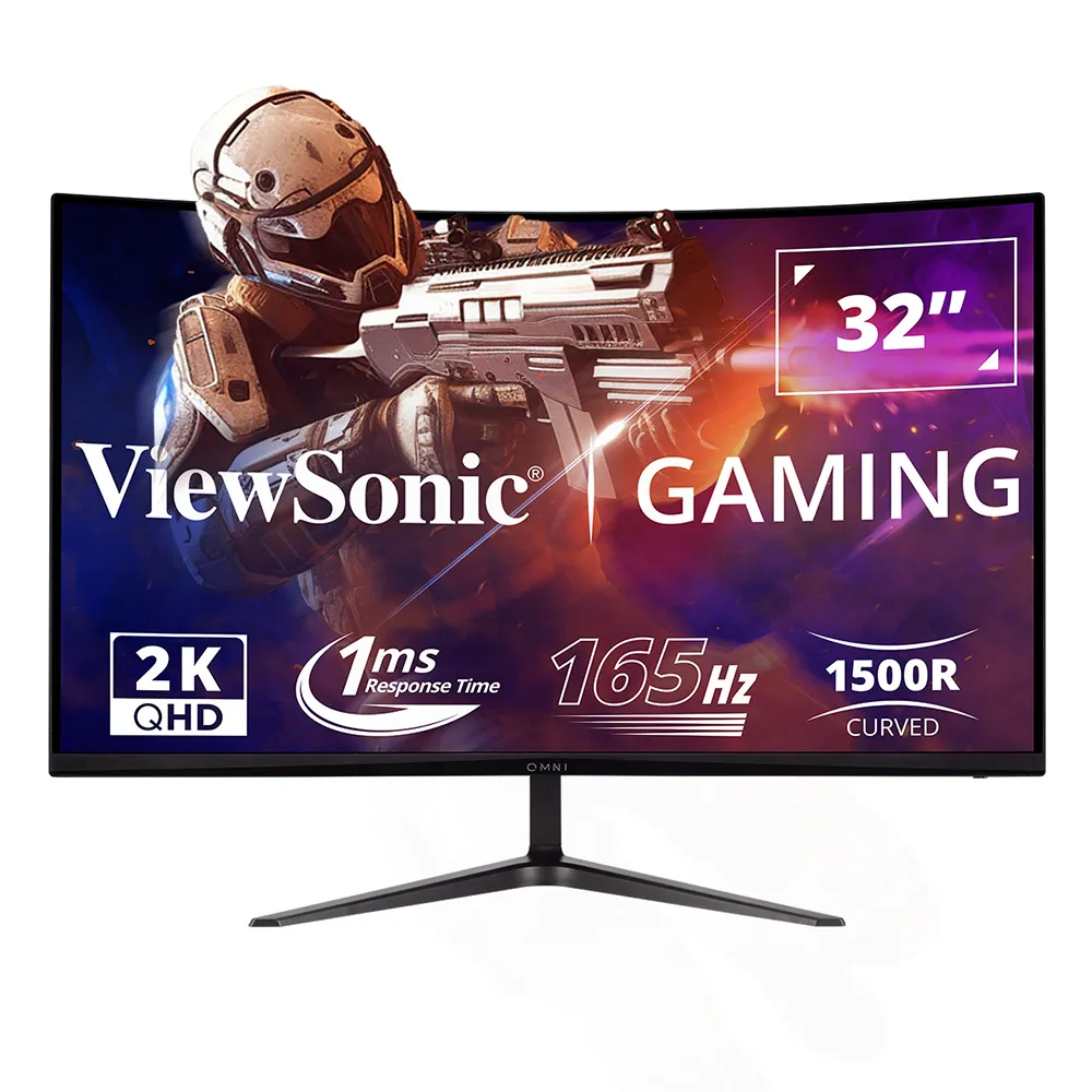 【ViewSonic 優派】VX3218C-2K 32型 VA 2K  165Hz 曲面電競螢幕(1500R/內建喇叭/FreeSync)