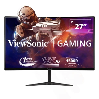 【ViewSonic 優派】VX2718-PC-mhd 27型 VA 180Hz 曲面電競螢幕(1500R/內建喇叭/FreeSync/1ms)