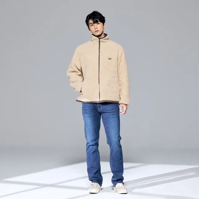 【Lee】出清品-男裝 休閒外套 雙面穿 Sherpa立領外套 共2色 季節性版型(LB313007730 / LB313007742)