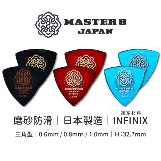 【Master8】INFINIX 磨砂防滑 TR三角型單片裝 -吉他匹克PICK - 日本製(獨家材料-INFINIX:三角單片裝)