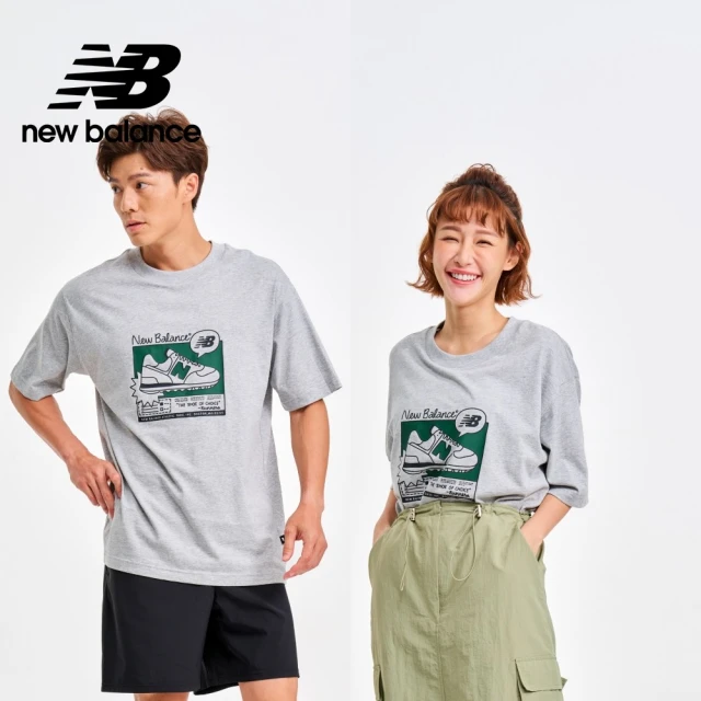 NEW BALANCE NB 棉質插畫短袖上衣_MT41593AG_男性_灰色(美版 版型偏大)