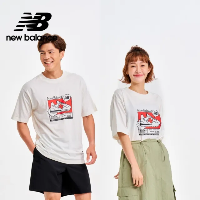 【NEW BALANCE】NB 棉質插畫短袖上衣_MT41593SST_男性_白色(美版 版型偏大)