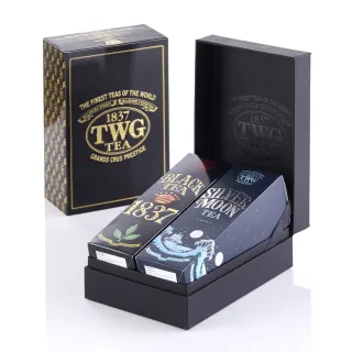 【TWG Tea】時尚茶罐雙入禮盒組 1837紅茶100g+銀月綠茶100g(黑茶+綠茶)