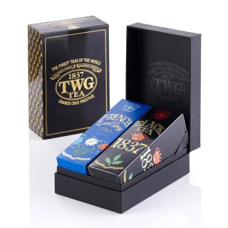 【TWG Tea】時尚茶罐雙入禮盒組 1837紅茶100g+法式伯爵茶100g(黑茶)