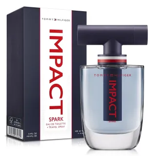 【Tommy Hilfiger】Impact Spark 衝擊效應閃耀男性淡香水100ml+針管4ml(專櫃公司貨)
