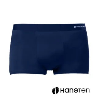 【Hang Ten】二入組冰絲裸感石墨烯平口褲盒裝_丈青+淺藍_HT-C12019(男內褲)