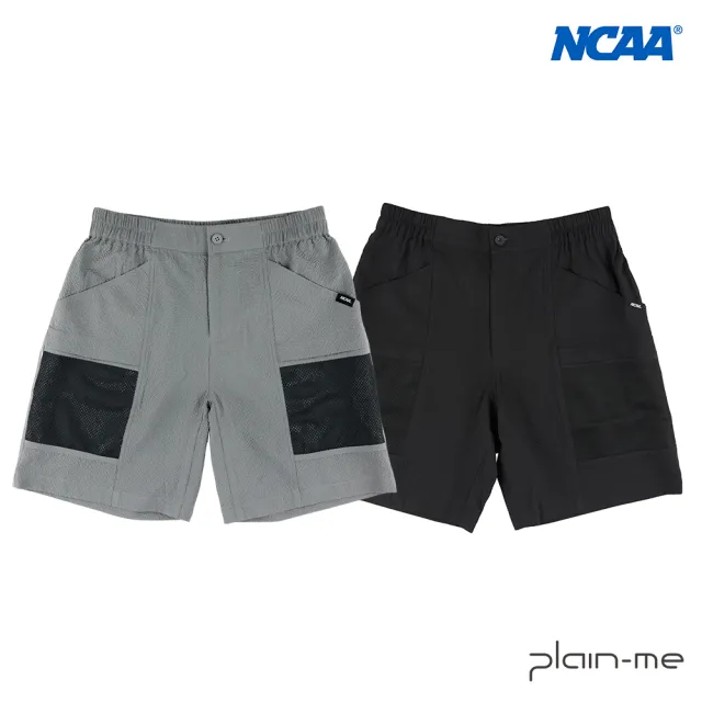 【plain-me】NCAA 中性網布拼接短褲 NCAA1710-241(男款/女款 共2色 短褲 男休閒褲)
