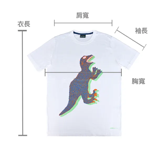 【Paul Smith】PAUL SMITH DINO草寫LOGO燙印大眼恐龍圖案設計純棉短袖T恤(男款/白x多色)